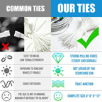 2000 Pack Zip Ties Clear Assorted Sizes 4+6+8+12 Inch Cable ties