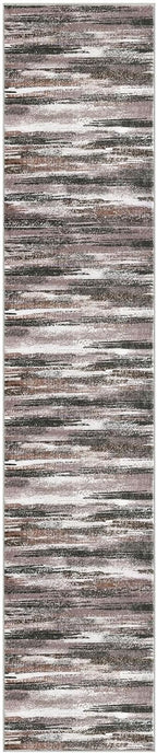 Lansny Modern Abstract Runner Rug 2x10, Dark Light Brown White Washable Long - Image 8