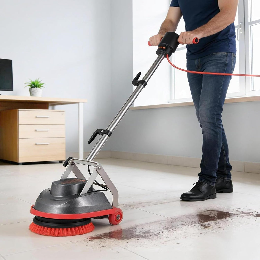 VEVOR Floor Scrubber Machine, 13" Heavy Duty Floor Cleaner Polisher