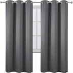 LEMOMO Grey Thermal Blackout Curtains/42 x 72 Inch/Set of 2 Panels Room - Image 2
