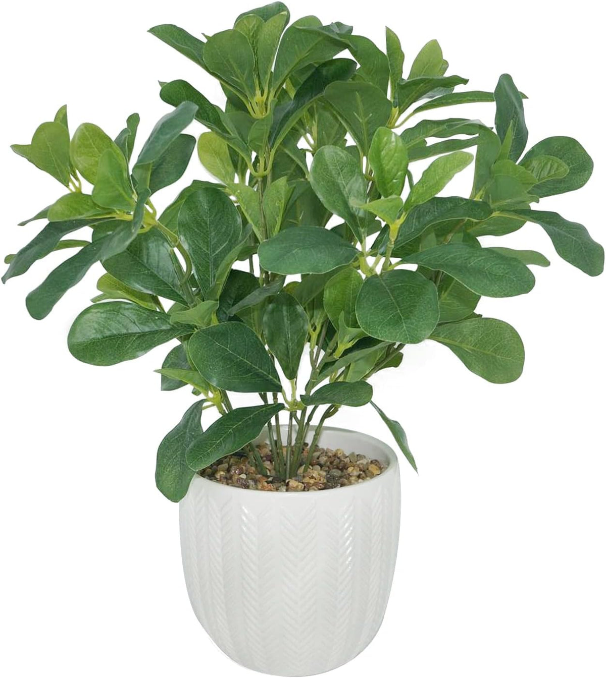 Artificial Potted Plant Leaves 16.9"