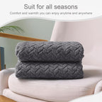 Exclusivo Mezcla Dark Grey Fleece Throw Blanket - Image 5