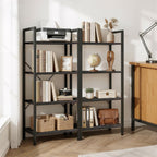 4 Tier Bookshelf, Free Standing Bookcase with Open Storage Shelves