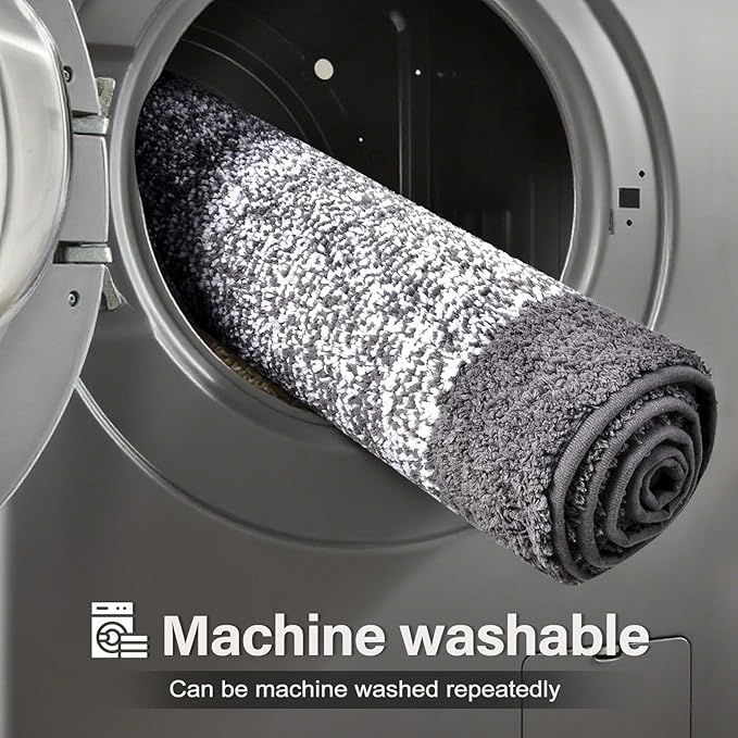 Bathroom Rugs 30x20 Non Slip Washable, Soft Absorbent Quick Dry Mats - Image 9
