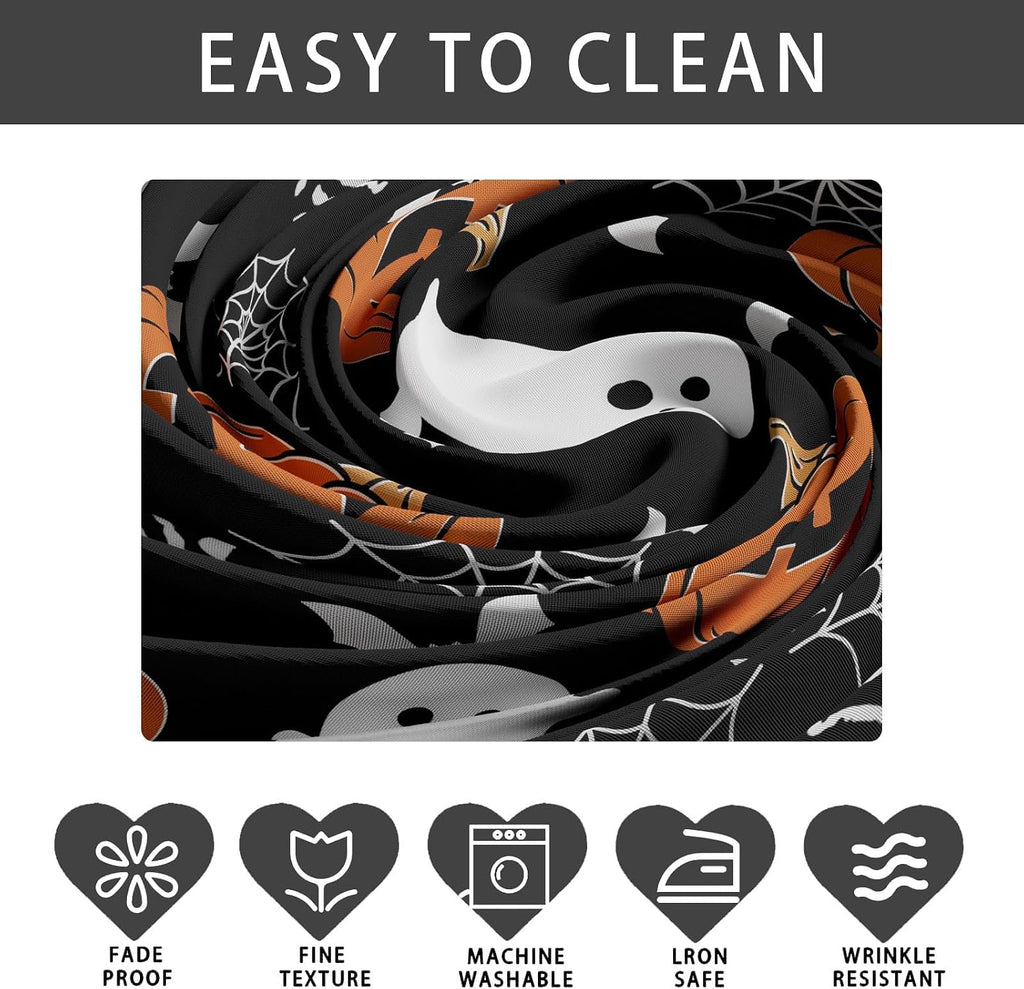 XCHI Halloween Spooky Ghost Rectangle Tablecloth Decorations 60x84 Inch
