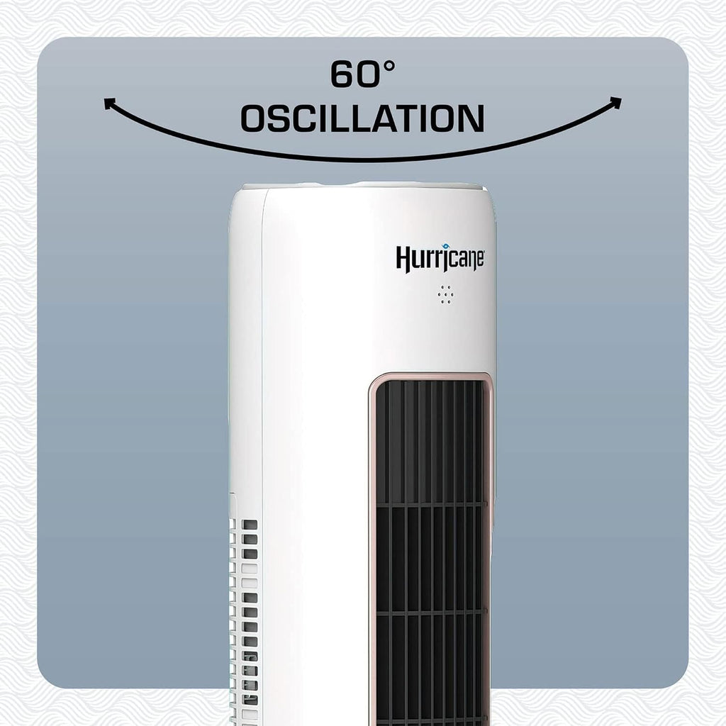 Hurricane Triple Action Air Enhancing Tower Fan, White, 40in, 2 Pack