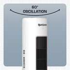 Hurricane Triple Action Air Enhancing Tower Fan, White, 40in, 2 Pack