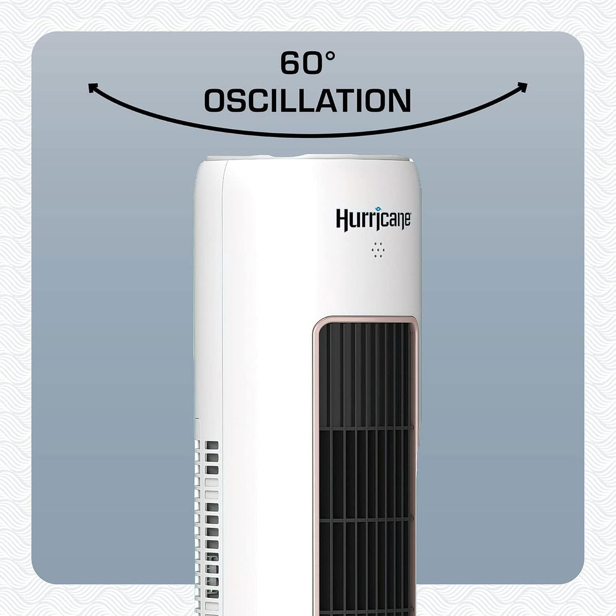 Hurricane Triple Action Air Enhancing Tower Fan, White, 40in, 2 Pack