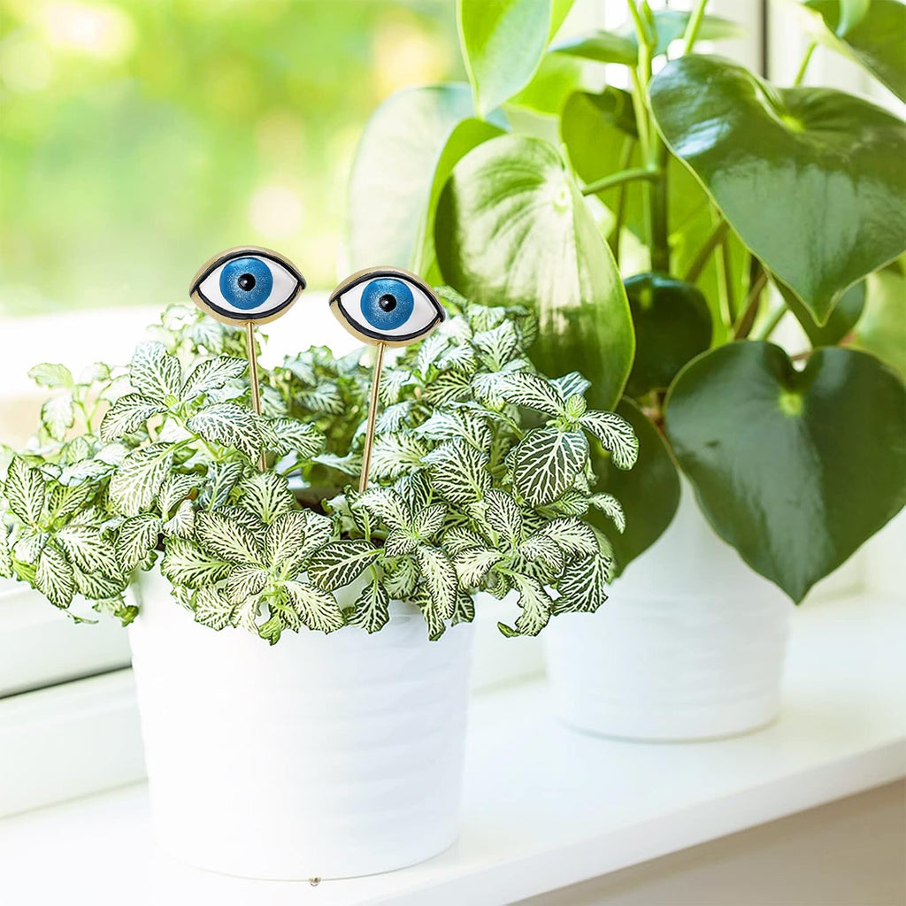 Tuitessine Evil Eye Plant Stakes Set of 2, Eyeball Garden Plant Picks