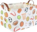 FXOLCSHE Rectangular Car basket,Car toy storage box,Collapsible Car Storage basket for boys,Waterproof PE Coating Storage,bedroom decor,Nursery hamper,Toy Organizer,Gift Basket(Vehicles)