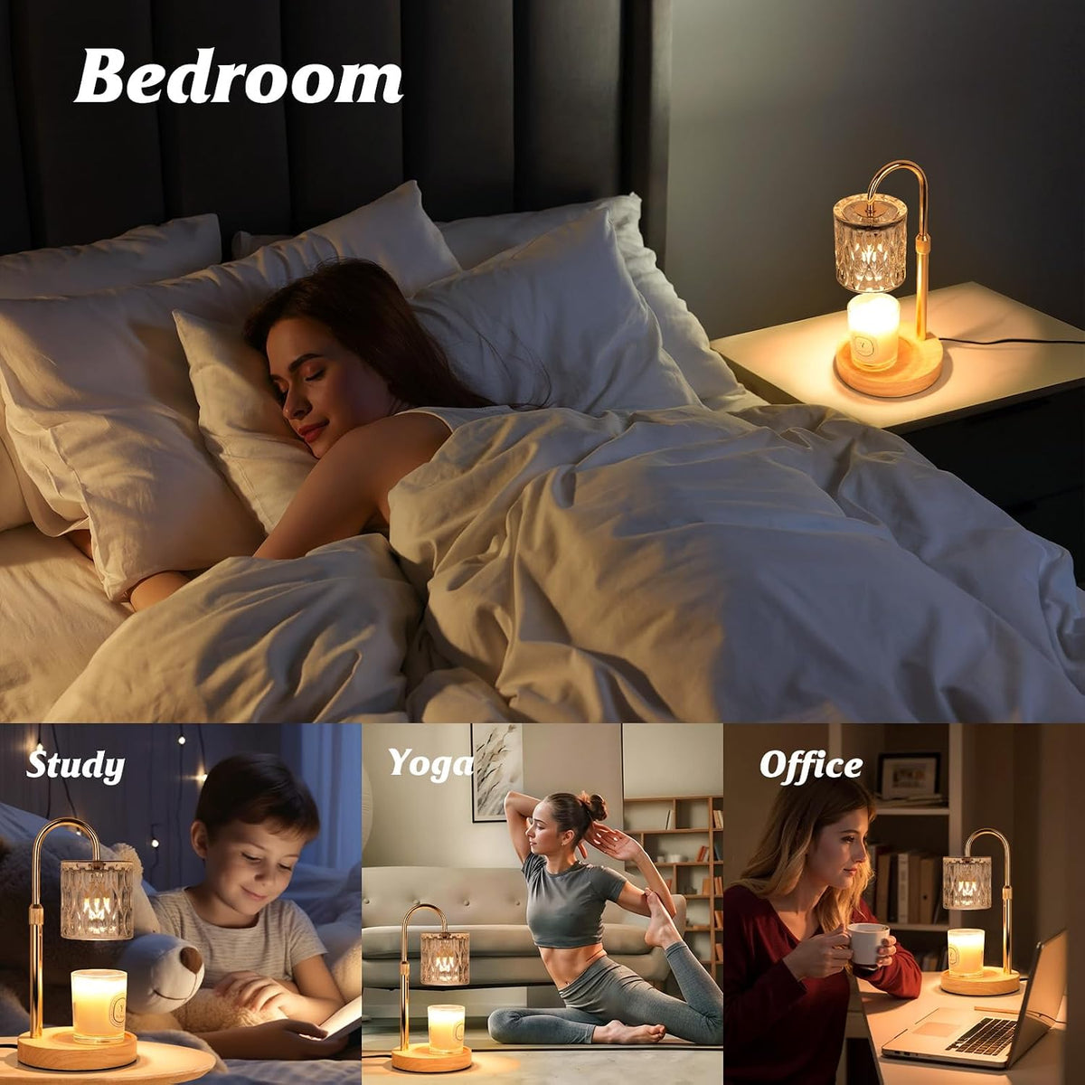 Candle Warmer Lamp with Timer, Birthday Gifts for Women Home Decor