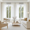 MIULEE Ivory Sheer Curtains 84 Inches Long 4 Panels 42 x 84 Inches