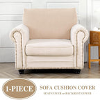 Couch Cushion Cover Seat Cushion Cover Stretch Armchair Cover Separate - Image 3