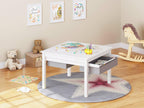 UTEX 2 in 1 Kids Construction Play Table with Drawers Compatible with Lego