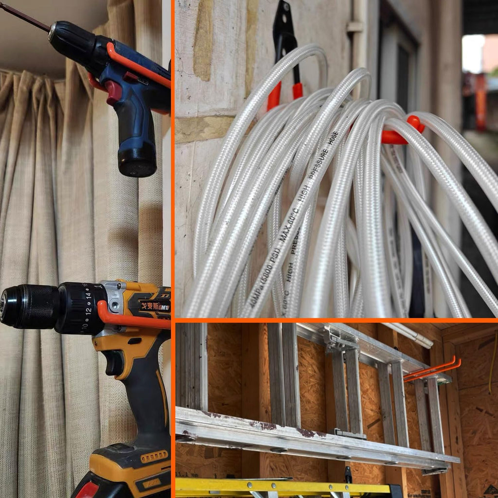 Heavy Duty Garage Storage Hooks 4 Pack Garage Tool Organizer Wall Mount