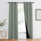 NICETOWN 100% Blackout Window Curtain Panels, Heat and Full Light Blocking by NICETOWN