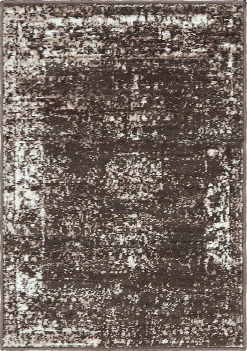 Unique Loom Sofia Collection Area Rug - Casino (2' 2" x 3' 1", Brown/ Ivory)