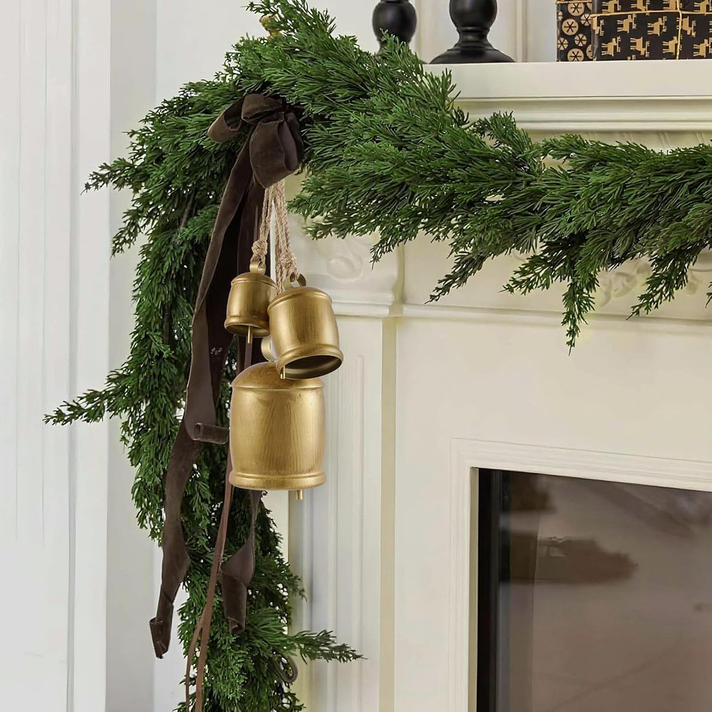 Rowfad Decorative Cow Bells, Christmas Bells, Set of 3