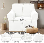 U-NICE HOME Stretch Recliner Chair Cover, Pet Friendly Armchair Slipcover - Image 3