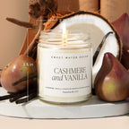 Sweet Water Decor Cashmere & Vanilla Candle, 9oz Clear Glass Jar