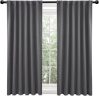 Deconovo Blackout Curtains, Thermal Insulated, W52 x L45 2 Panels, Back Tab - Image 2