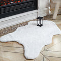 ThreadGlobe Fluffy Faux Rabbit Fur Rug 2'x3', Ultra Soft & Non-Slip Small Rugs by Unknown