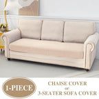 Couch Cushion Cover Chaise Lounge Cover Washable Separate Seat Chaise Couch - Image 3