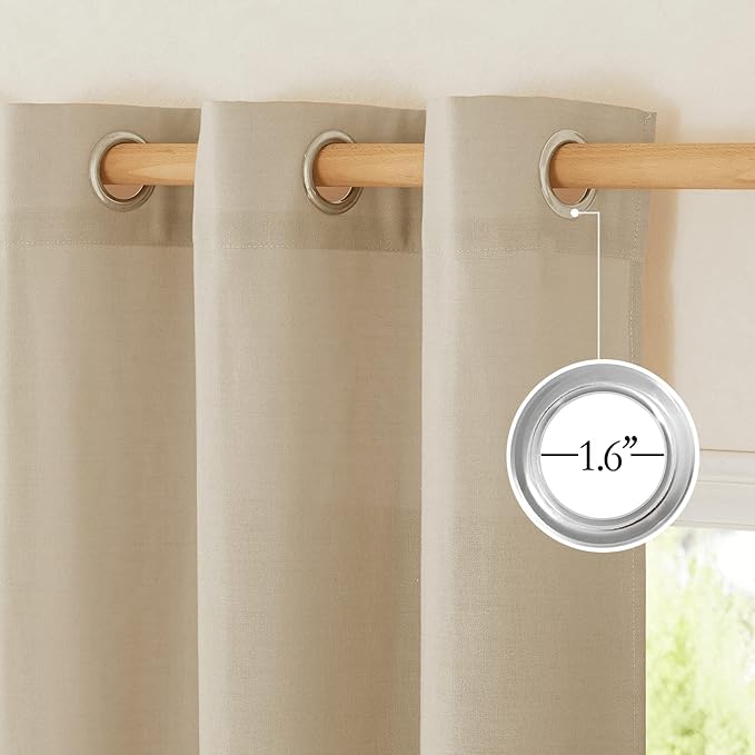 NICETOWN Thick Flax Linen Curtains - Image 2