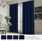 Yakamok 100% Blackout Curtain Panels 63 inches Cold and Light Blocking Drapes - Image 7