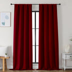 Simplebrand Ava Red Blackout Curtains by Simplebrand