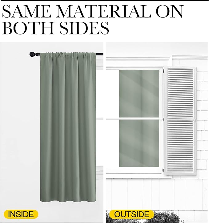 NICETOWN Living Room Curtains, 1 Pair, 70 x 84-inch, Home Decorations Thermal - Image 5
