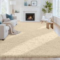 6x9 Area Rugs for Living Room Rug: Soft Fluffy Shag Beige Rugs for Bedroom by CarpetAddColortoYourLife