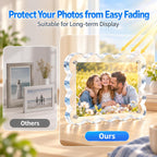 5x7 Acrylic Picture Frame 3 Pack, 10+10mm Magnetic Scalloped Frame