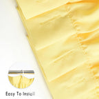 Homechoice Decor Bright Yellow Shower Curtain with 12 Buttonholes