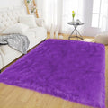 Latepis Bedroom Shag 4x6 Rug Purple Shaggy Fluffy Faux Fur Rug Machine Washable by Latepis