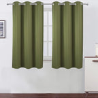 LEMOMO Oilve Green Blackout Curtains 38 x 54 Inch Length/Set of 2 Curtain by Lemomo