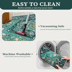 SERISSA Boho Rugs for Entryway, 2x3 Teal Entryway Rug Non-Slip Washable Small - Image 2