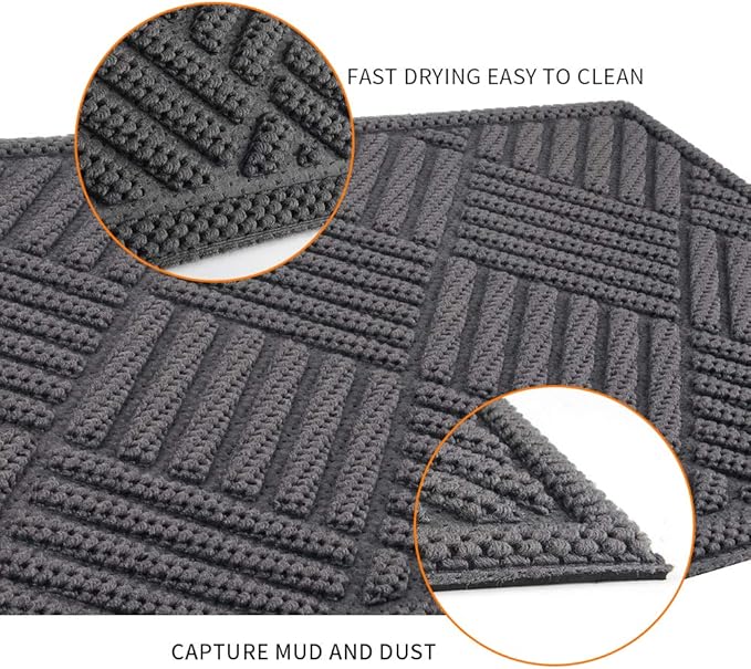 Mibao Front Door Mat, Dirt Trapper Welcome Mat - Image 4