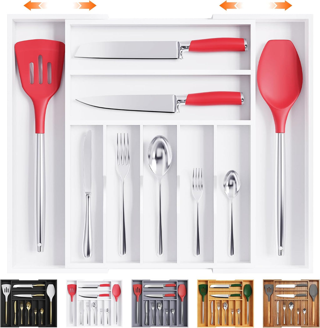 Kitchen Silverware Drawer Organizer and Storage Deep Cookware Utensil Cutlery Rack Office Drawer Organizer Tray Amazon Basics Kitchen Home Gadgets Rv Storage Solutions Wedding Registry Must Haves 2025