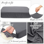 Newwiee 8Pcs Patio Cushion Covers Stretch Outdoor Cushion Cover Replacement - Image 3