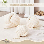 Uvvyui Knot Pillow Ball, Soft Home Decorative Round Throw Pillow, Handmade - Image 2
