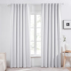 Deconovo Blackout Curtains, Thermal Insulated, W52 x L95 2 Panels, Back Tab by Deconovo
