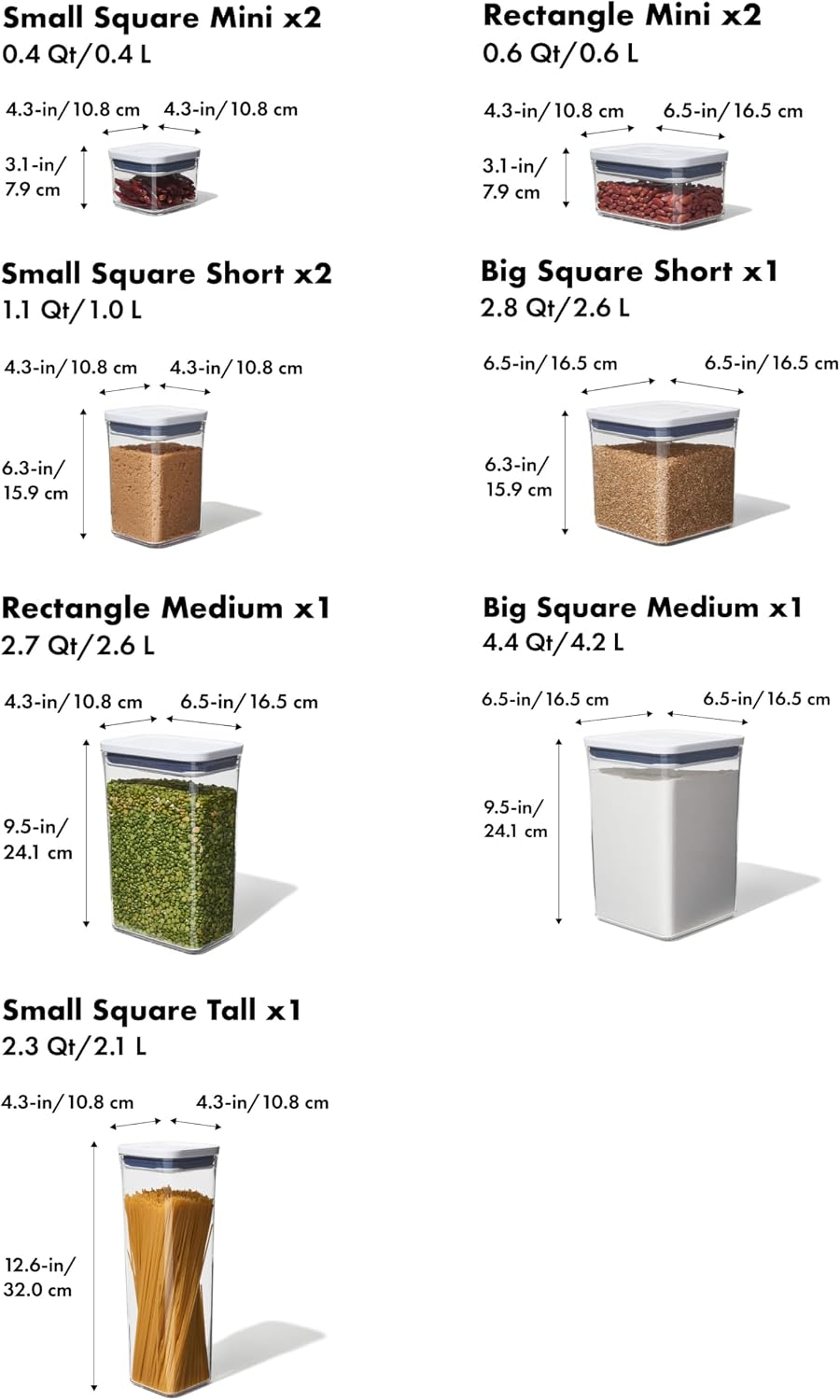 OXO Good Grips 10-Piece POP Food Storage Container Set