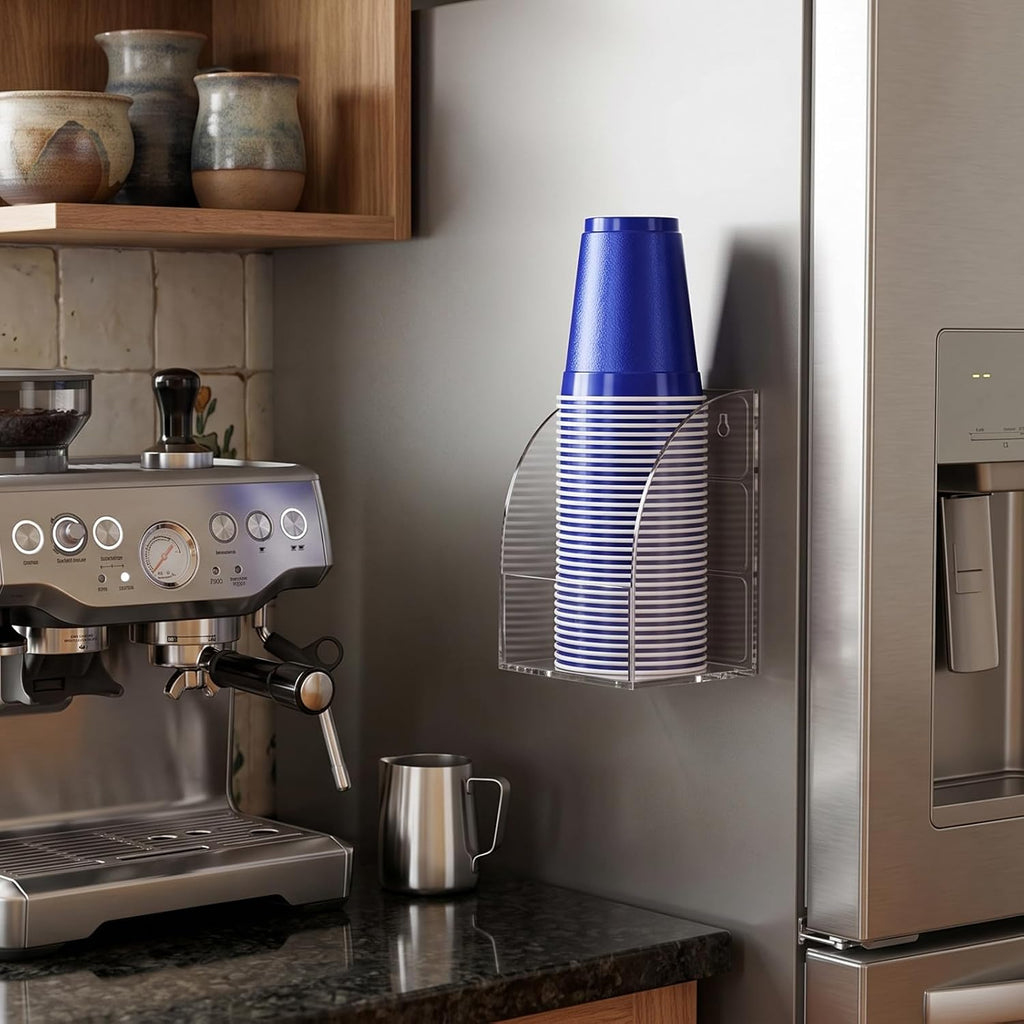 Cup Dispenser, Wall Mount Water Cooler Cups Holder Fit 18oz Cups