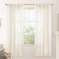 LAMIT Light Filtering Linen Curtains 72 inches Long by LAMIT