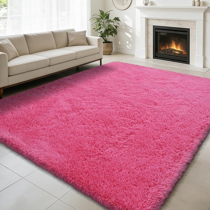 8x10 Fluffy Area Rugs for Living Room, Shag Area Rug for Bedroom, Soft Fuzzy by yulidayang