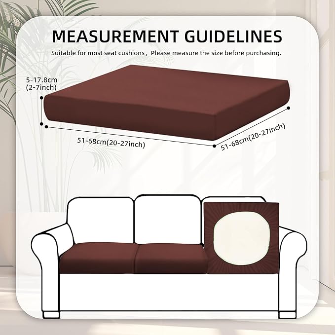 8Pcs Stretch Patio Cushion Covers, Outdoor Couch Covers Replacement, Outdoor - Image 2