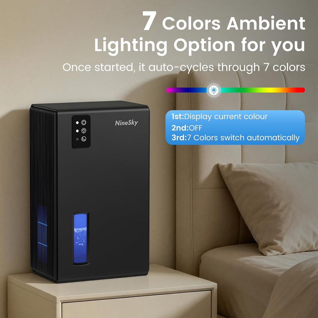 Dehumidifiers for Home, 1000 Sq Ft Dehumidifier with 95oz Tank Auto Shutoff