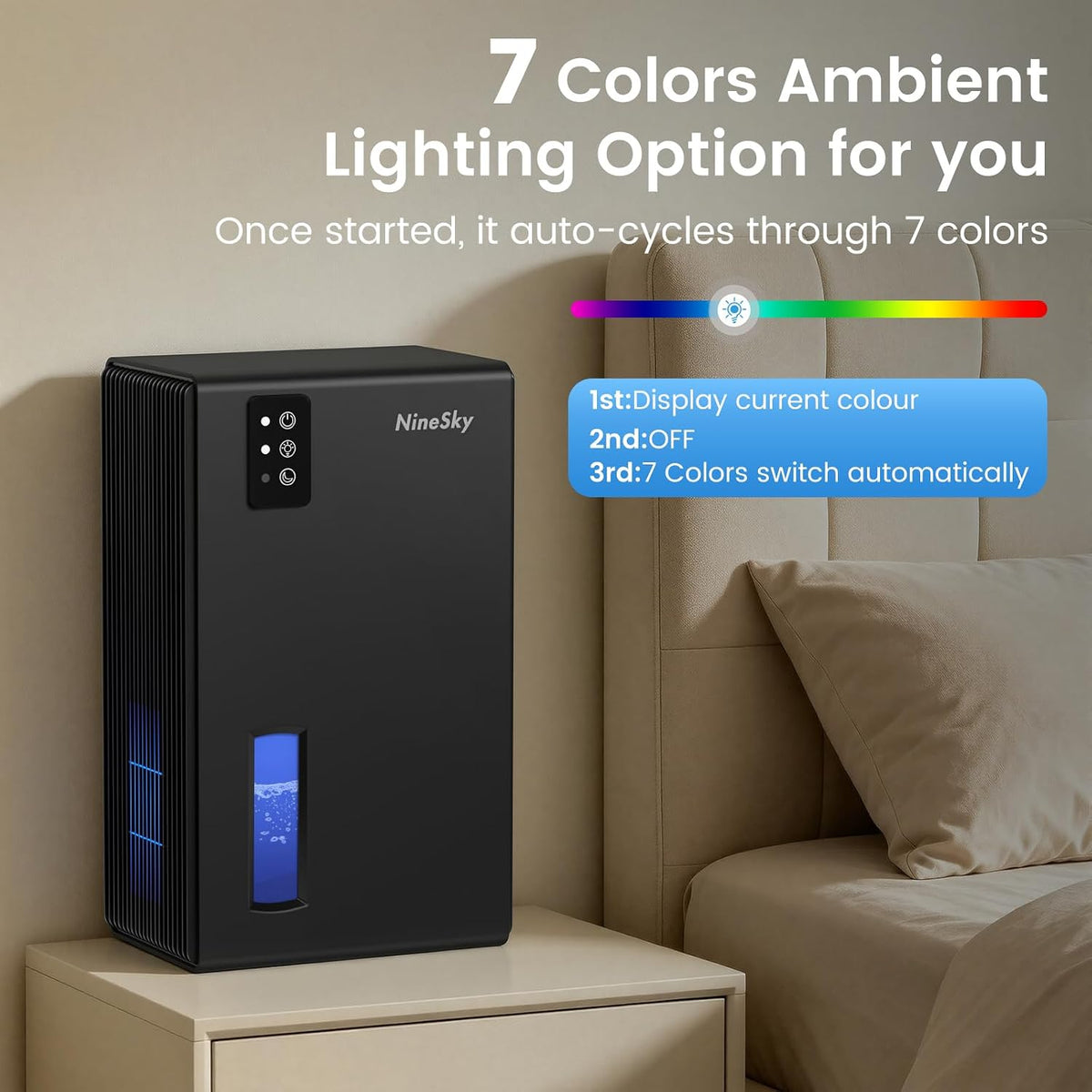 Dehumidifiers for Home, 1000 Sq Ft Dehumidifier with 95oz Tank Auto Shutoff