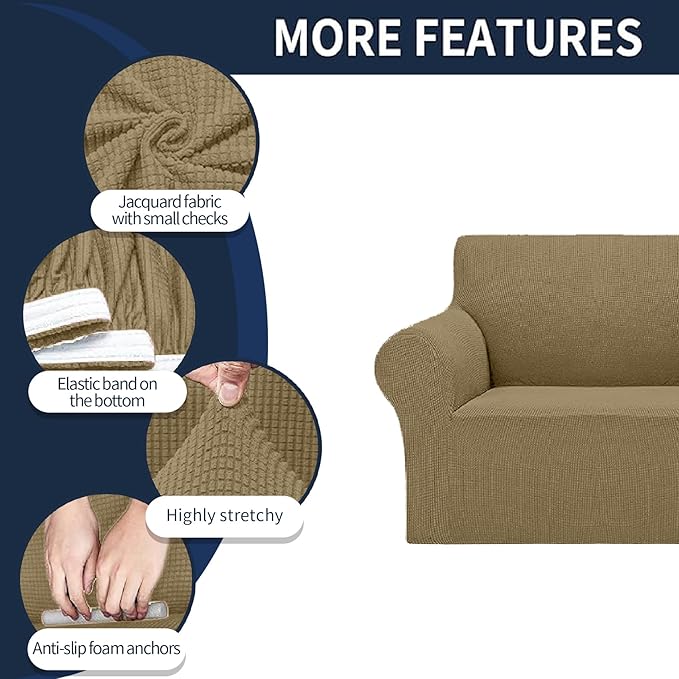 Cupuamon 2026 New Stretch Loveseat Sofa Slipcovers Couch Cover - Image 4
